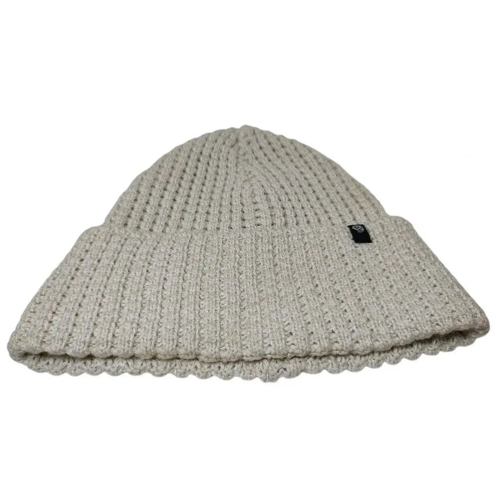Mountain Hardware Beanie Hat Mini Cable Knit Beige Womens One Size‎ Wool Blend